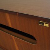 Mahogany chest of drawers, Danish design, 1970s, manufacturer: Omann Jun