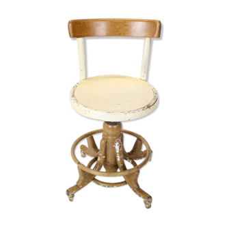 Wooden Height Adjustable Chair,Czechoslovakia, 1920s