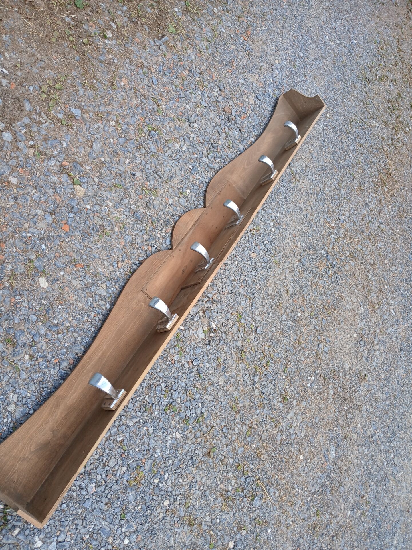 Large antique wall coat rack