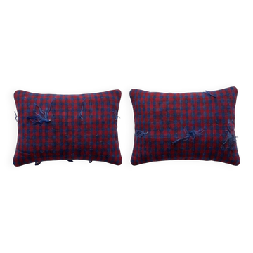 Set of 2 vintage kilim cushion covers 38x58 cm