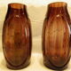 Pair of colored glass vases