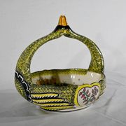 Earthenware basket, Manufacture Henriot Quimper – Mid-twentieth century