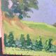 Toile ancienne montagne