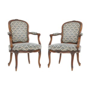 Paire de fauteuils cabriolet