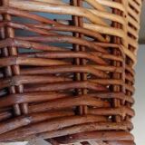 Two-tone wicker basket