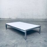 Postmodern Italian Carrara Marble Low Coffee Table, 1970s