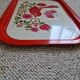 Vintage rectangular metal tray Préfontaines by Edery
