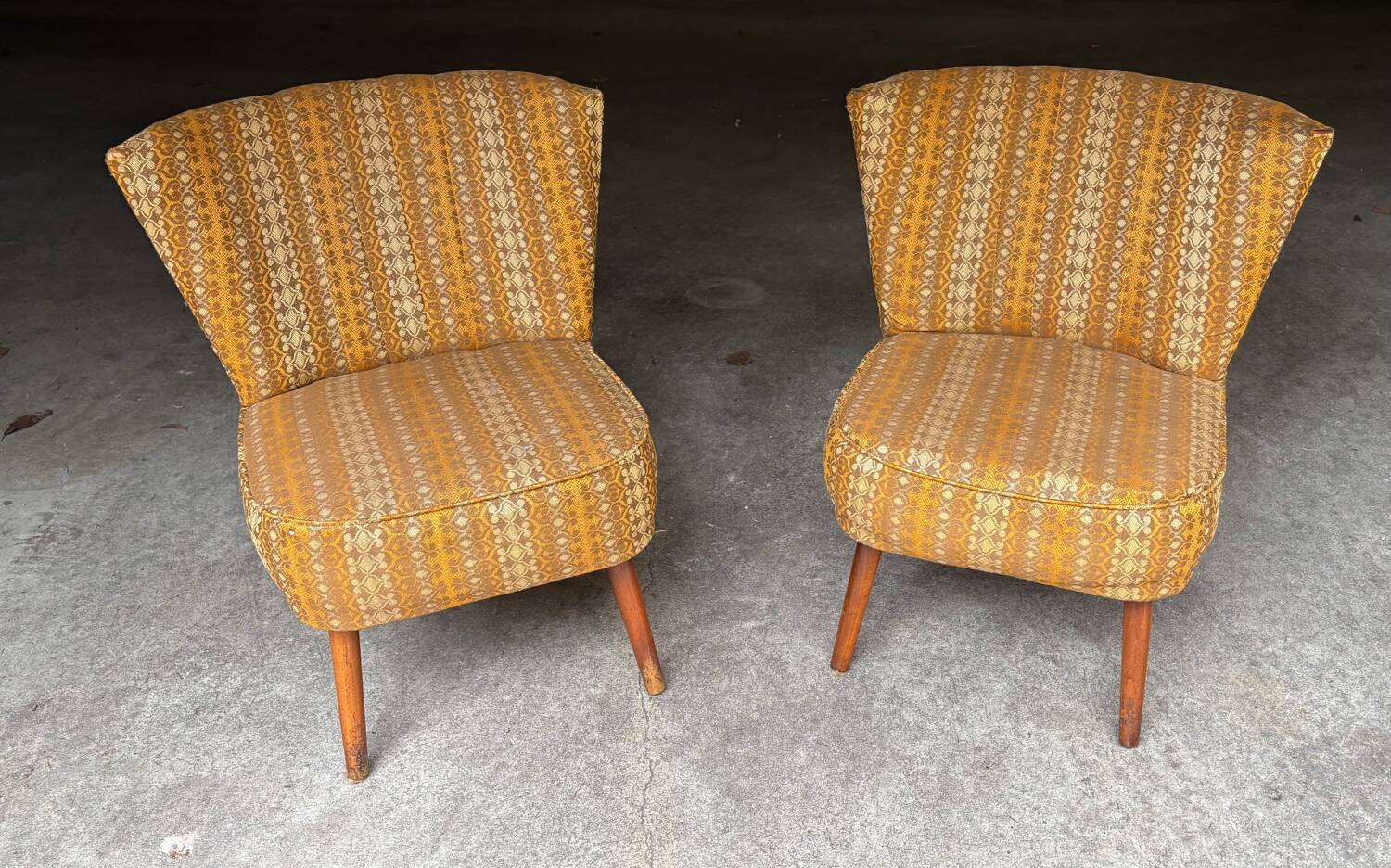 Paire de fauteuil cocktail scandinave années 50-60