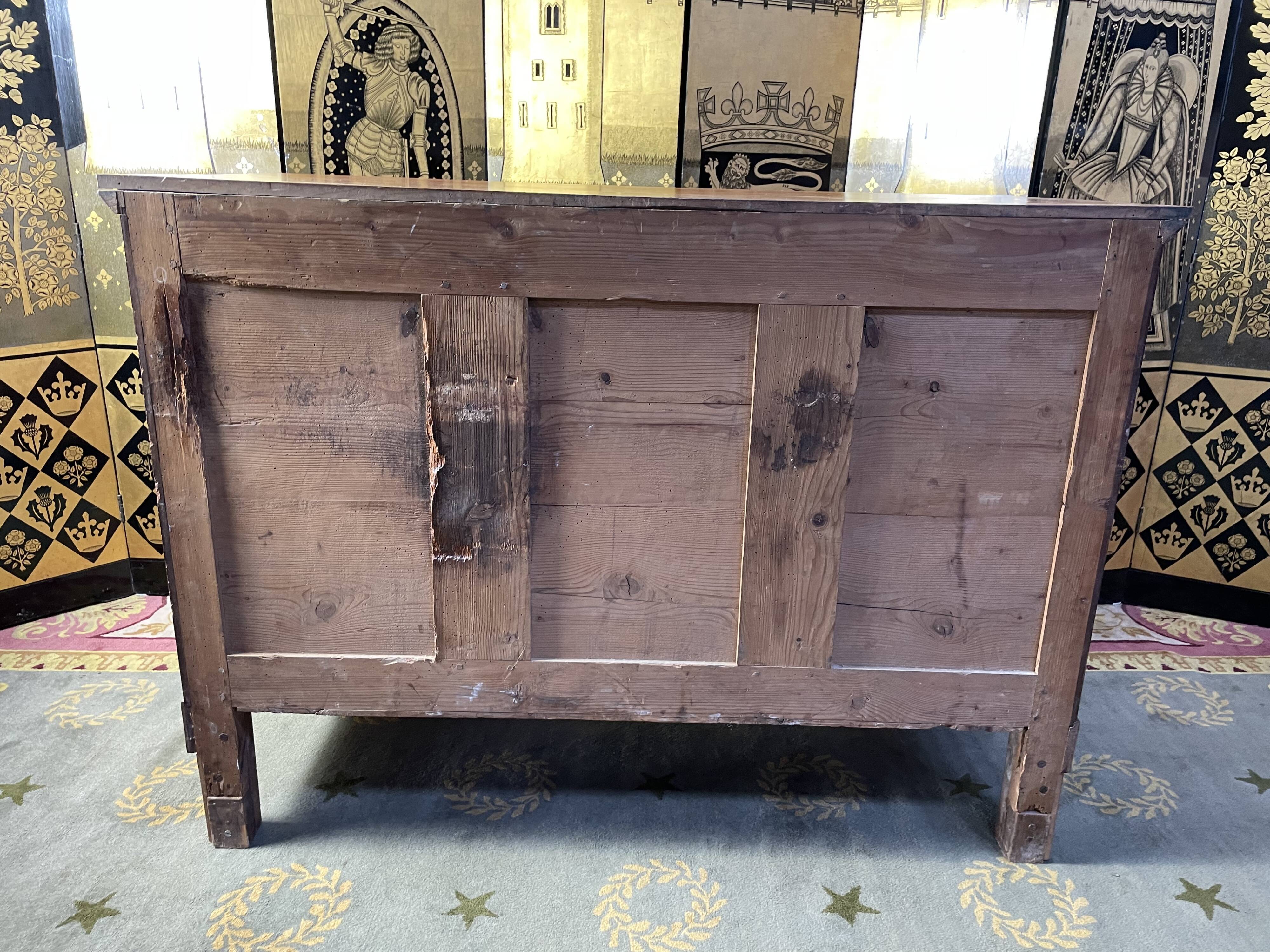 Plum chest of drawers Empire era restored