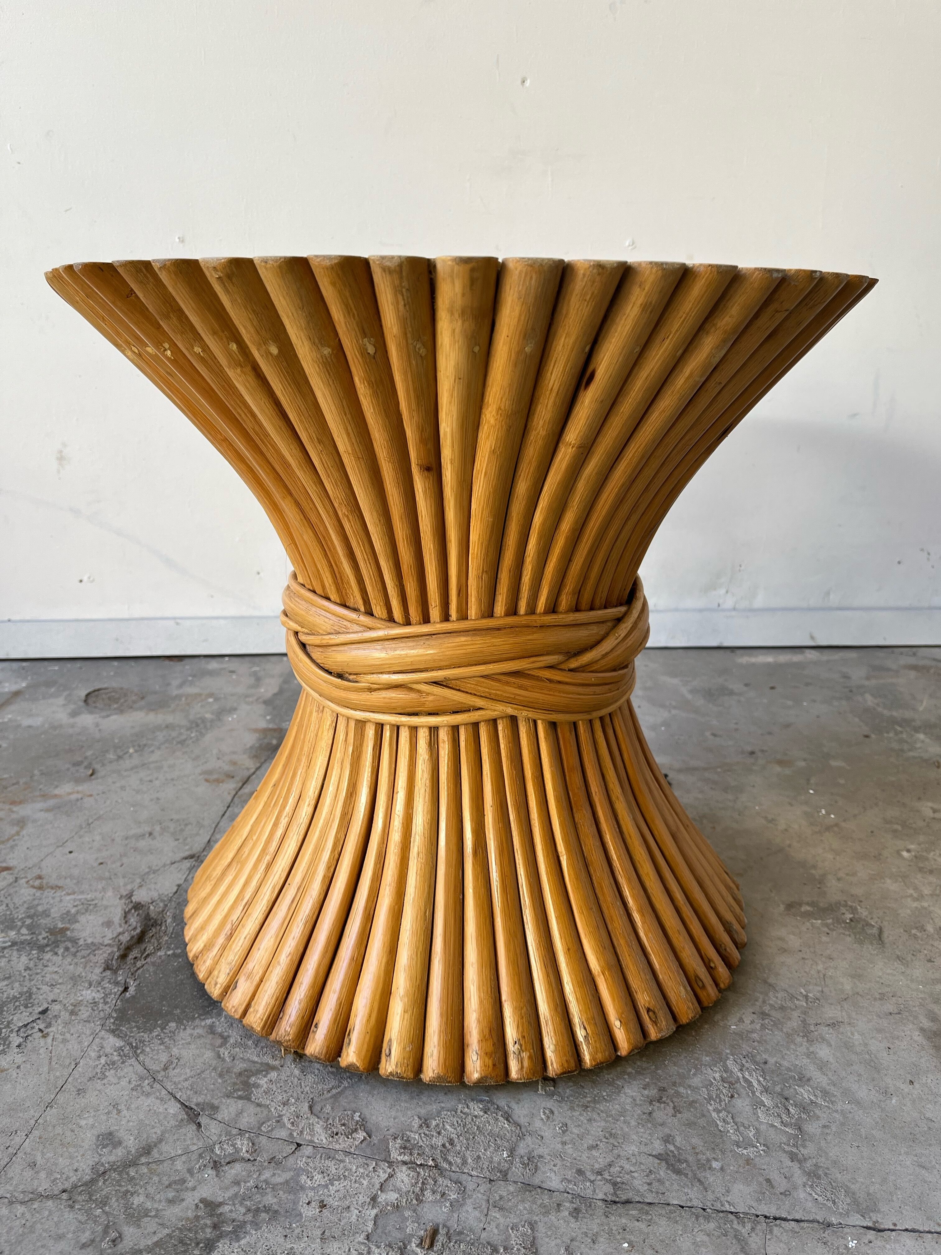 Mc Guire bamboo side table