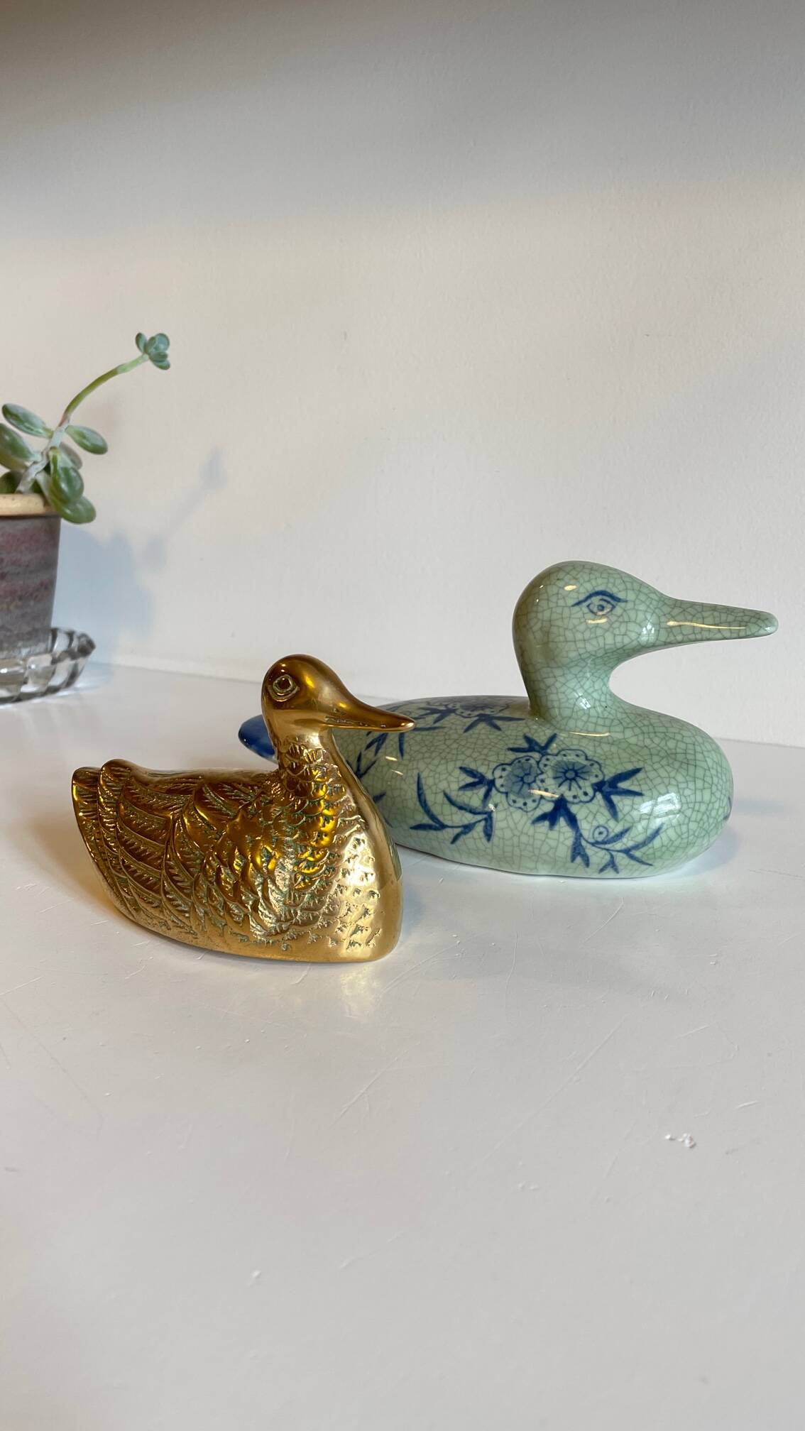 Canard en laiton vintage