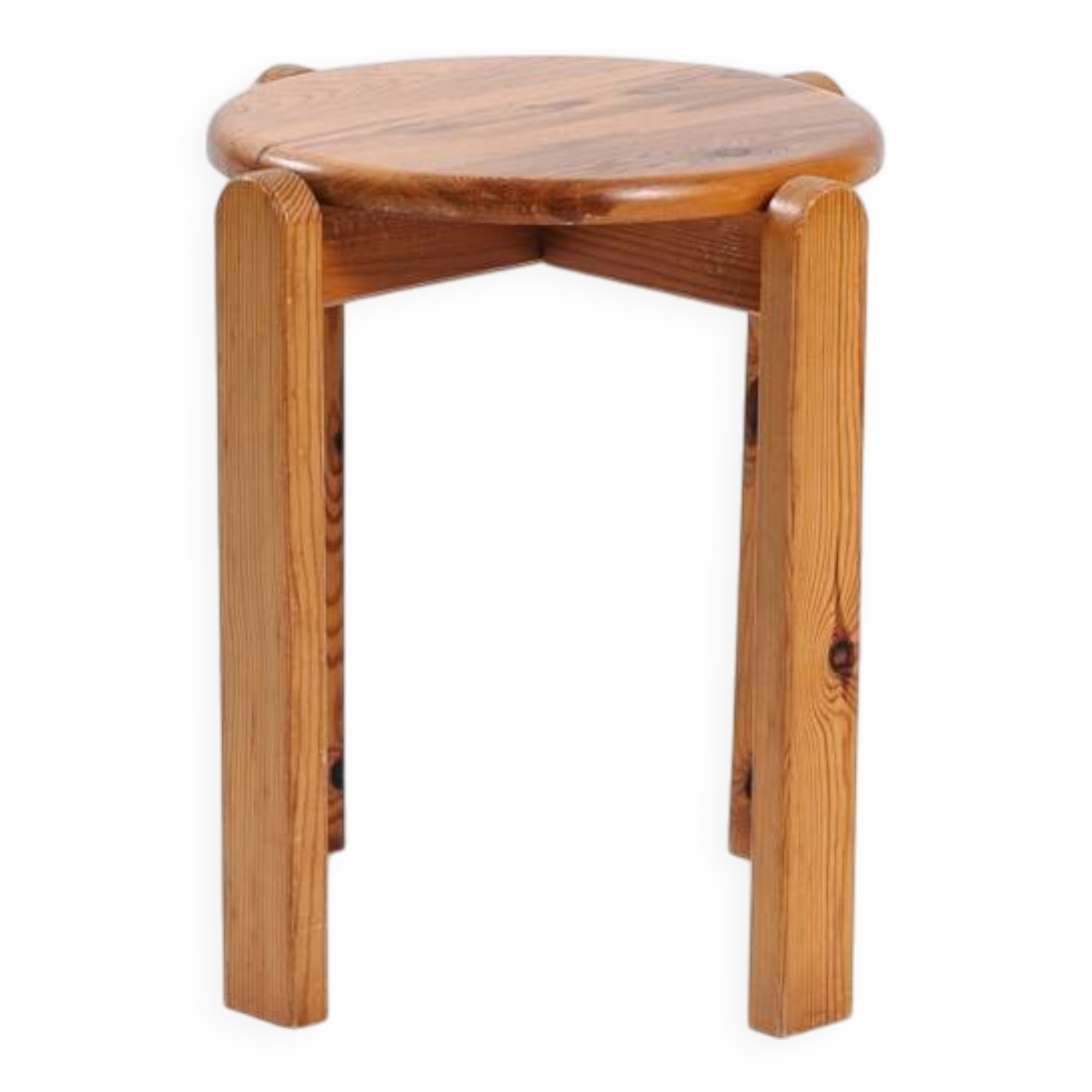 Pinewood stool, in manner of Rainer Daumiller