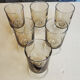 6 Old Luminarc Smoked Foot Glasses H11.5 cm