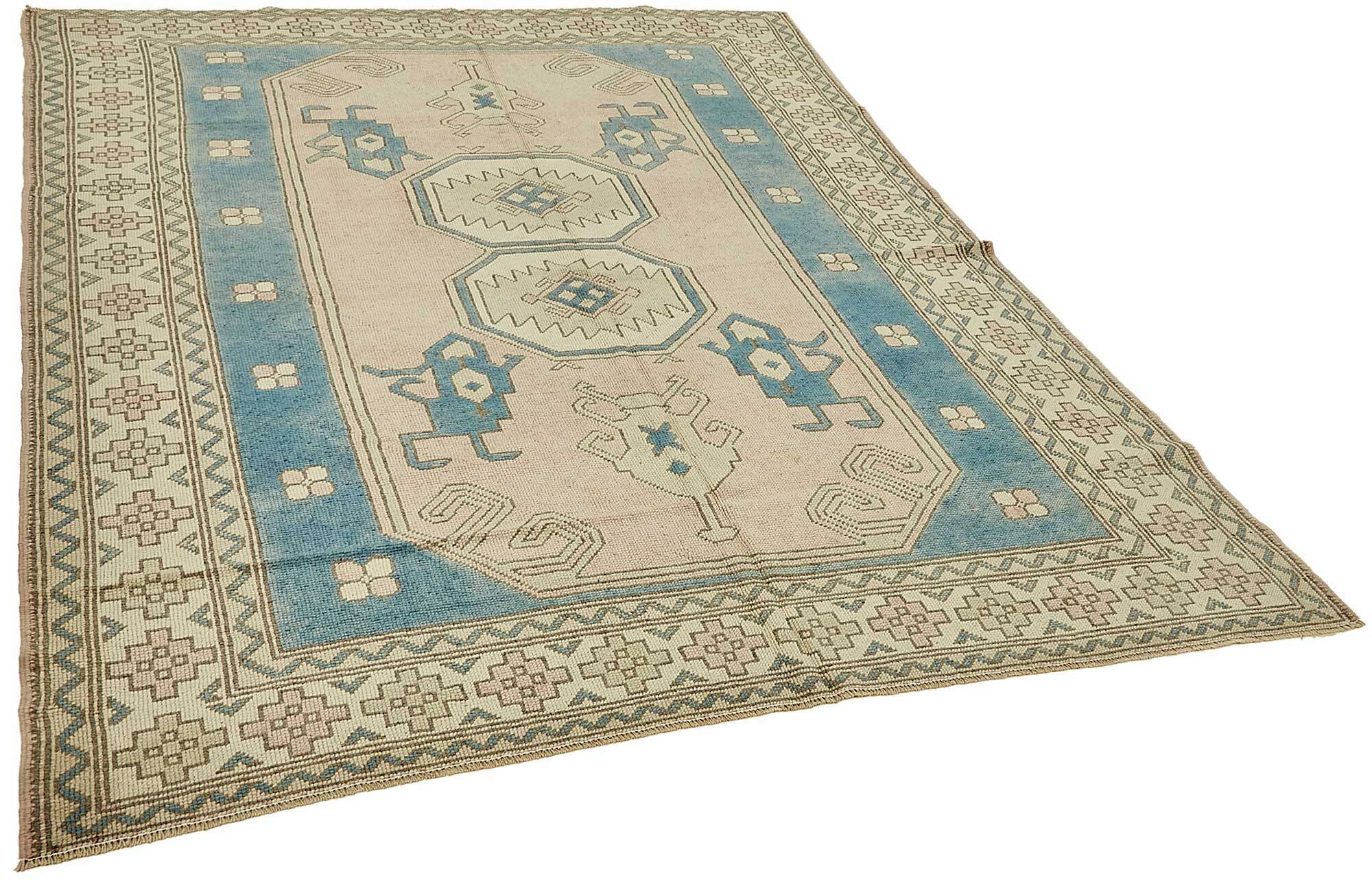 Turkish Vintage Anatolian Rug 184 cm x 255 cm