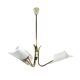 Vintage 1950s brass and twisted resin chandelier