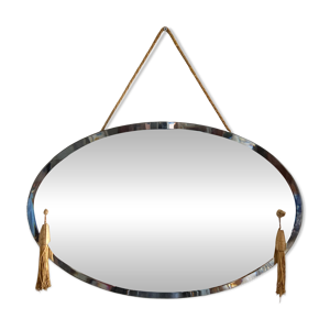 Miroir mural ovale biseauté