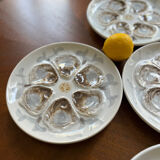 6 Saint Amand oyster plates