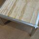 Aluminum and marble coffee table from the 1970s