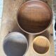 Ensemble de trois coupes en véritable bois d'olivier, fartisanaux, vintage