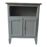 Vintage buffet green of gray, wooden tray