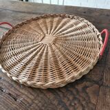 70's wicker tray