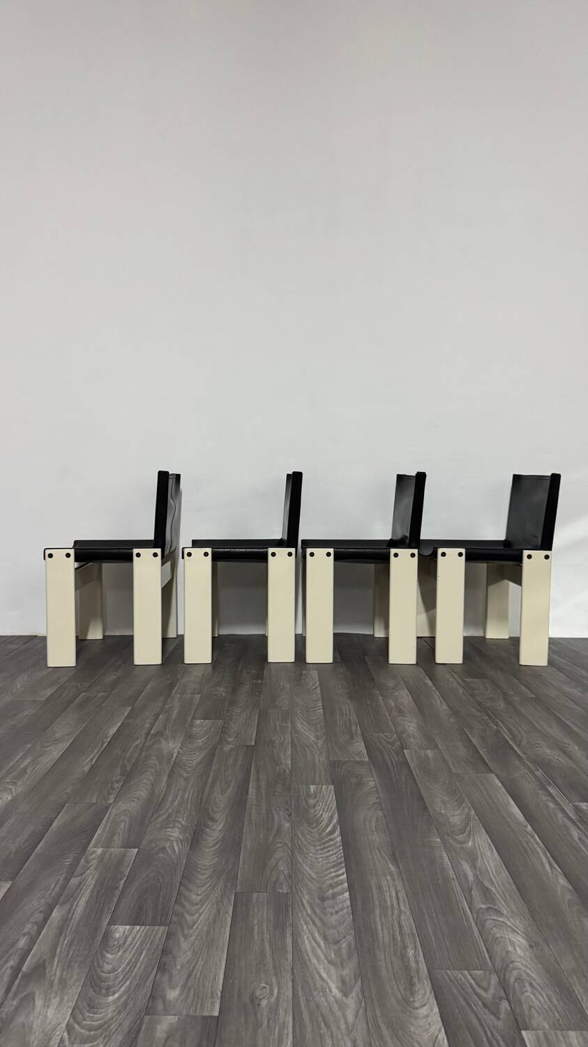 Set di 4 sedie “Monk” Afra & Tobia Scarpa Molteni&C Rare Edition 1980'