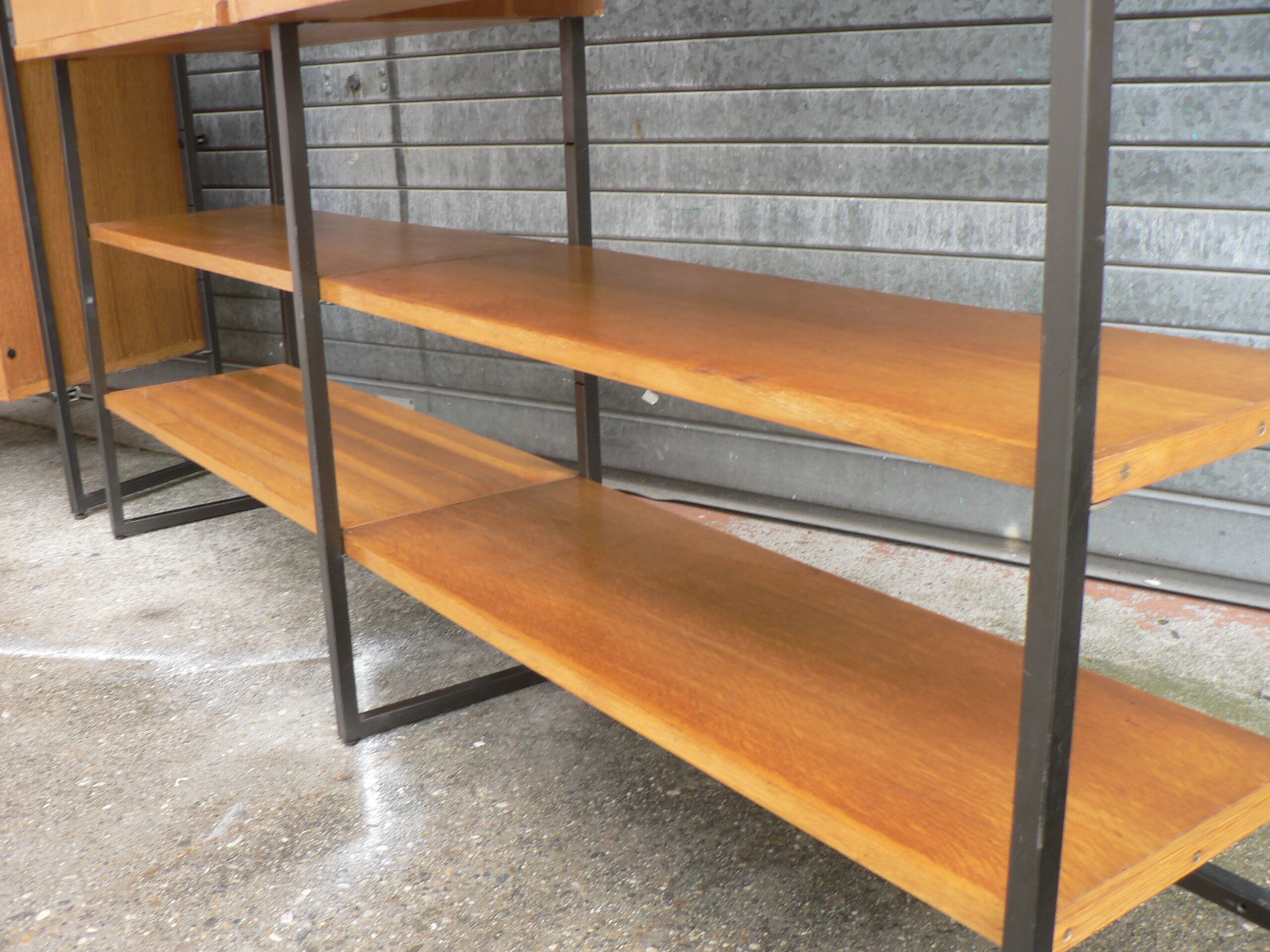 Étagères modulables chêne 1950 Georges Frydman