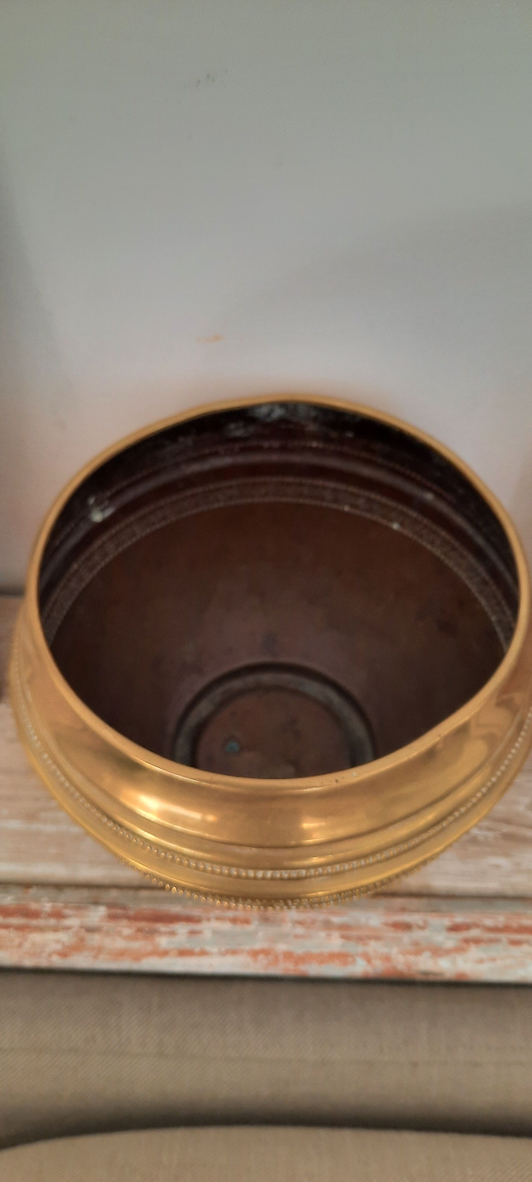 Copper plant pot