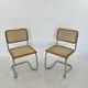 Pair chairs design Marcel Breuer, Italy, 1980