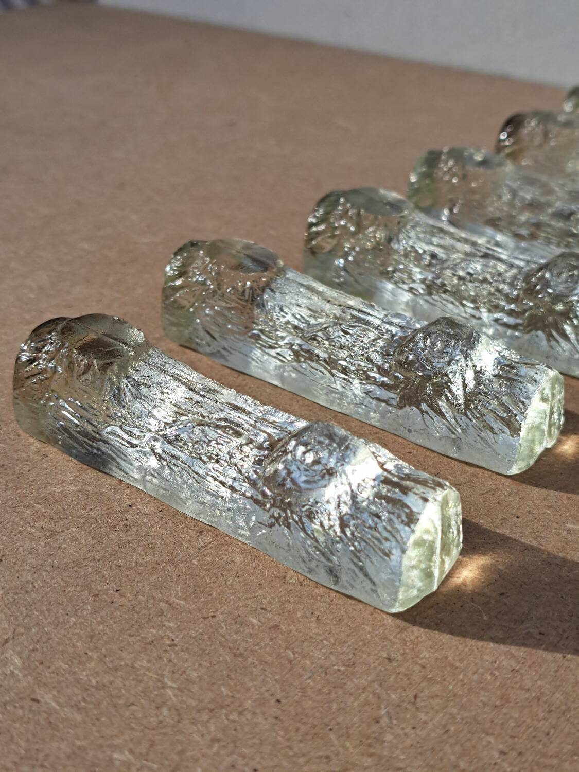 6 Vintage crystal knife holder