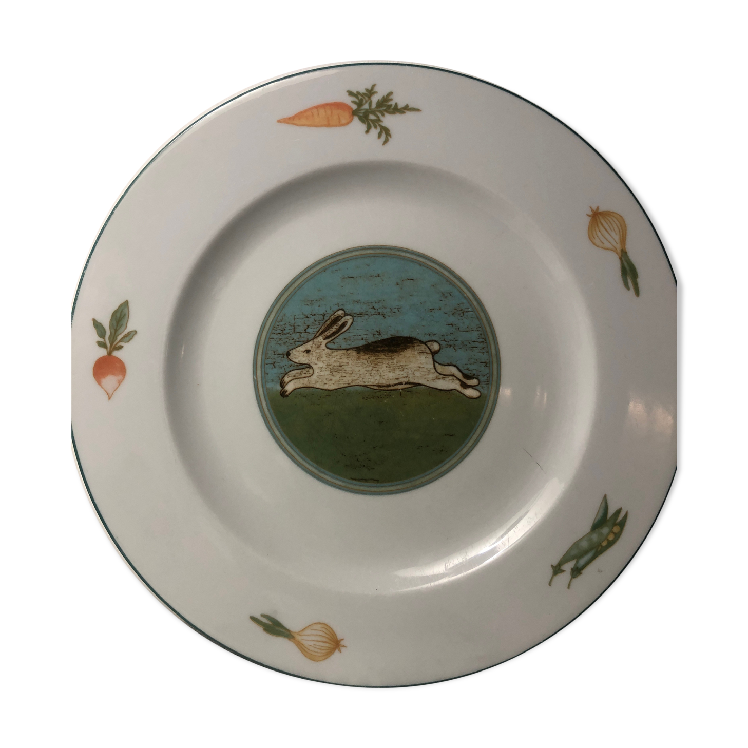 Hunter plates in fine German porcelain GIESCHE