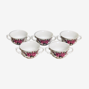 Set de 5 tasses en porcelaine Bavaria wunsiedel