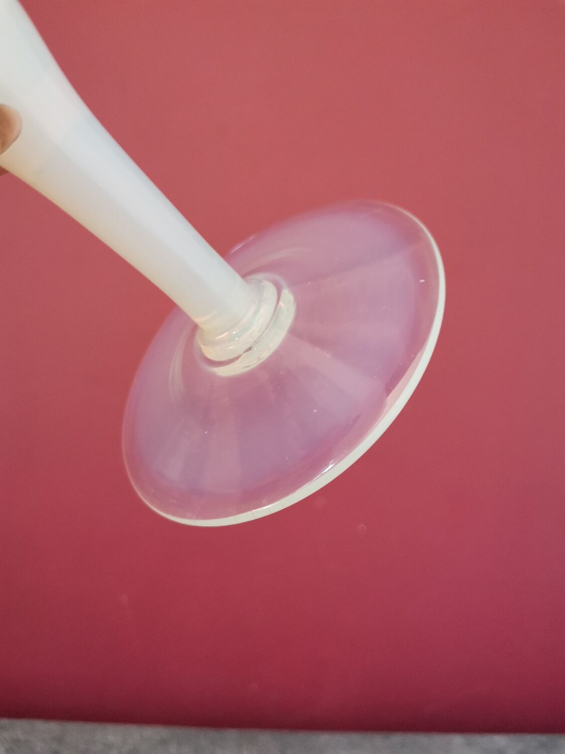 Opaline pink vase glass