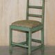 Pair of antique French chairs with original paint.