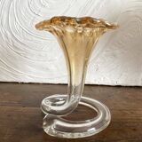 Murano blown glass trumpet vase, 1960s-70s