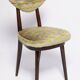 Heart-shaped mid-century chair in green velvet New Waves, Europe, 1960s