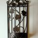 Handmade metal umbrella stand, darkbrown, vintage