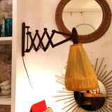 Flexible Scandinavian accordion wall lamp, 1960