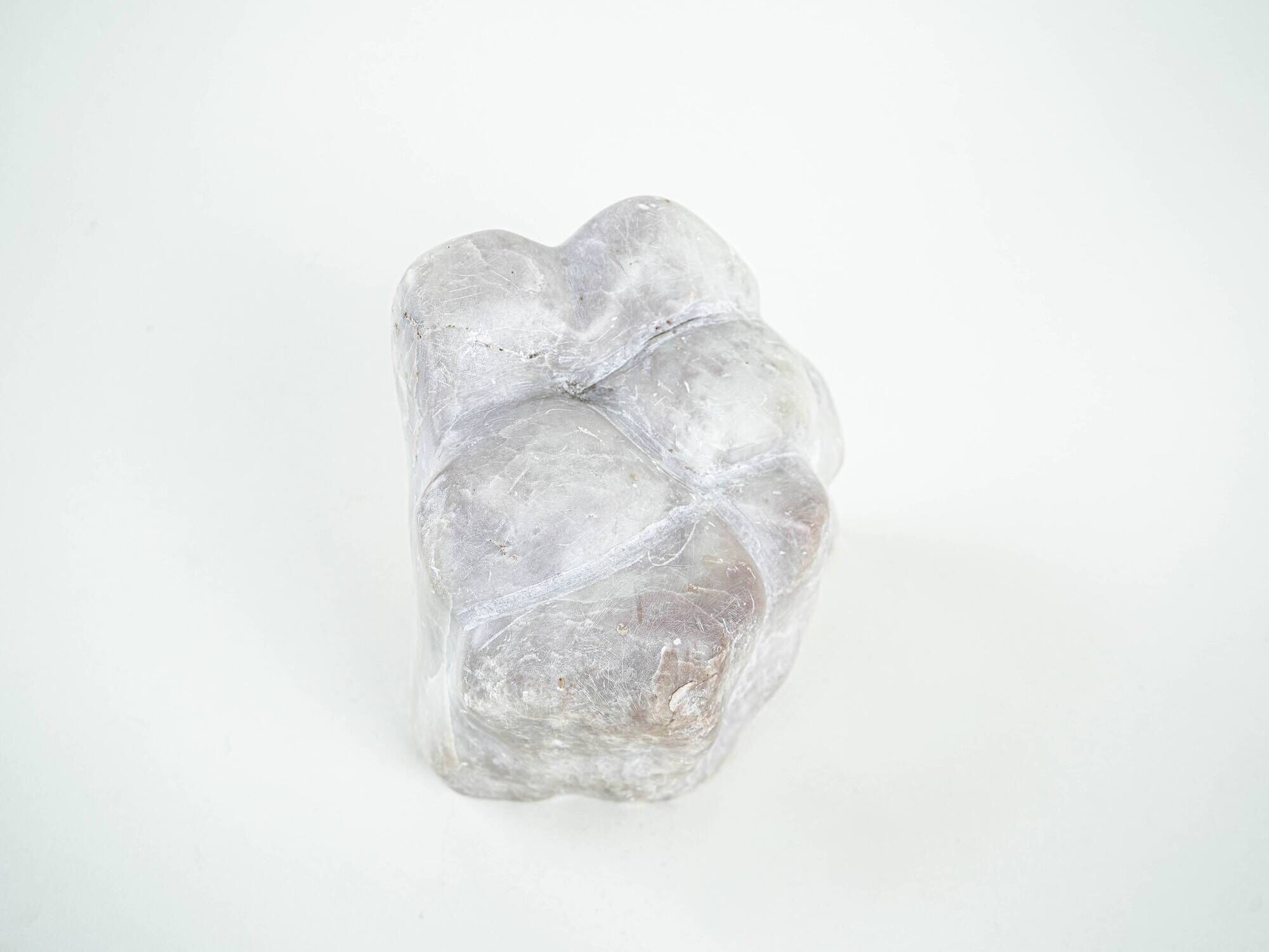 Abstract stone sculpture with organic forms, European studio piece, 1970s