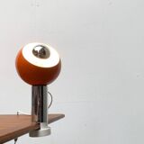 Mid-century space age magnetic clamp table or shelf lamp from the 1960s.