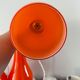 Set of three new electrified orange vintage pendant lamps