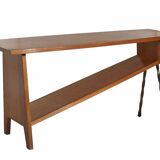 Vintage coffee table wood and metal from around 1960.