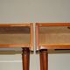 Pair of 60s veneer bedside tables with brass decorations