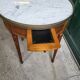 Table bouillotte 2 tirettes et 2 tiroirs plateau marbre style Louis XVl