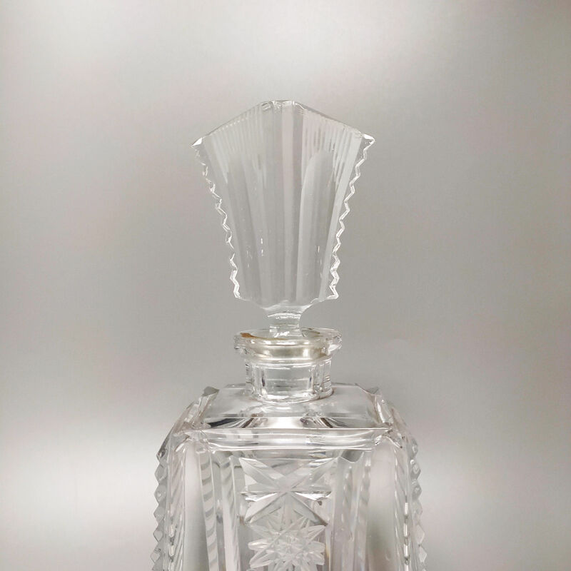 1950 crystal decanter with 6 crystal glasses
