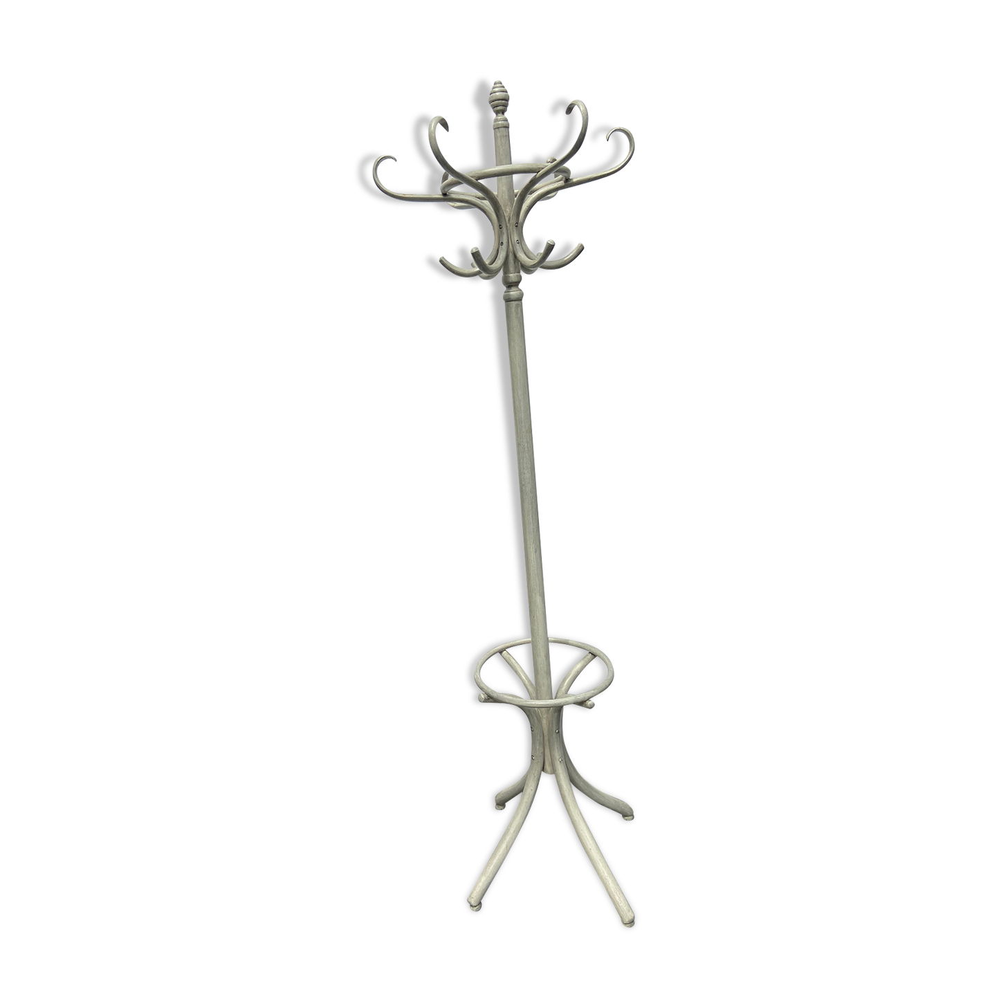 Coat rack on foot in white wood