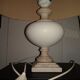 lampe moderniste circa 1970 en travertin et tôle laquée