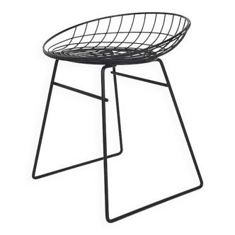 Cees Braakman for Pastoe KM05 metal wire stool, The Netherlands 1958