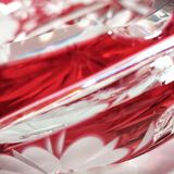 Cenicero de cristal tallado "Schonborner Bleikristal". Alemania, 1970s.