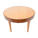 Mid-century  Round Folding dining table  by Jindrich Halabala ,Czechoslovakia,1950‘s.